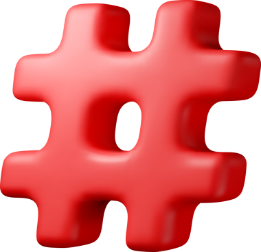 3d mavi gerçekçi hashtag