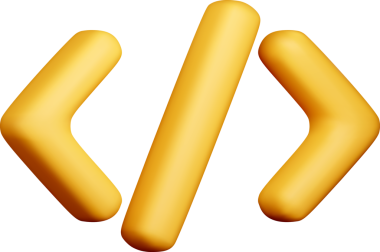 3D Sarı Kod Simgesi