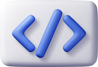 3d Mavi Kod Beyaz Şekilde Simge