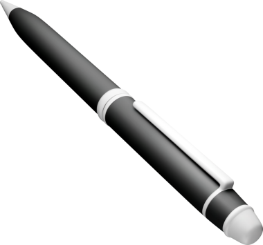 3D detaylı klasik tükenmez kalem sembolü