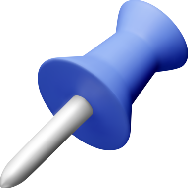 3B mavi renkli iğne simgesi