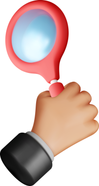 El simgesinde 3B kırmızı büyüteç