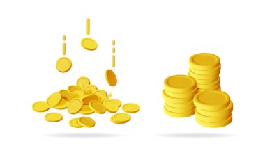 Düşen altın para zenginlik yaratır. İş gelirleri ve finansal yatırım büyüme kavramı. İnternet bankacılığı ve kripto para birikimleri.