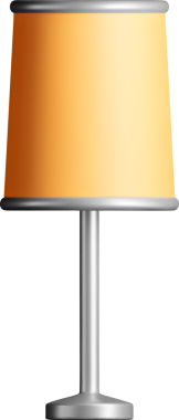 Turuncu Gölgeli Modern 3B Masa Lambası