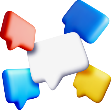 İletişim için Dinamik 3D Konuşma Baloncukları