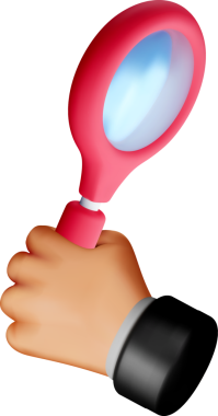 Üç Boyutlu Büyüteç Bir El Çiziminde