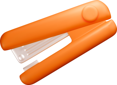 3D şık Turuncu Zımba Tasarımı Konsepti