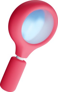 Mavi mercekli 3D Pembe Büyüteç