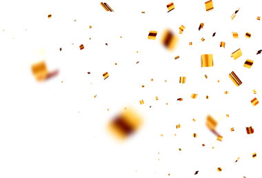 Beyaz Arkaplanda 3D Işıldayan Konfeti