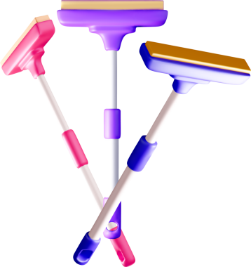 Tüm Yüzeyler için Renkli 3B Temizleme Araçları