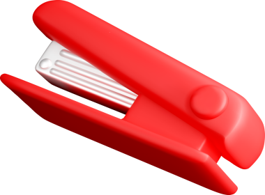 Asgari Tasarımlı Canlı 3B Kırmızı Zımba