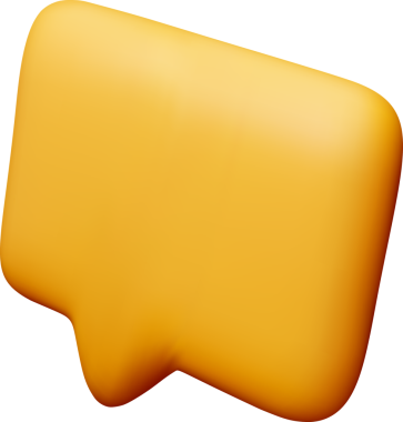 Beyaz Arkaplanda 3B Sarı Konuşma Kabarcığı