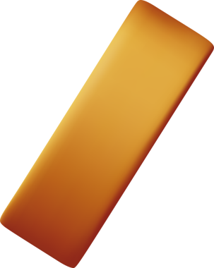 Parlak 3D Turuncu Dikdörtgen Nesne Görüntüsü