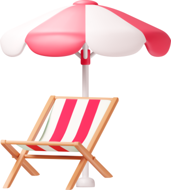 3D Plaj Şemsiyesi ve Salon Sandalyesi Tasarımı