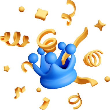 Renkli Konfeti ile 3D Kutlama Tacı