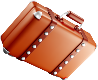 Metalik Ayrıntılı 3B Vintage Bavulu