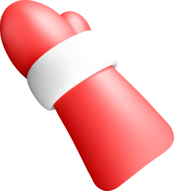 3B Kırmızı Eldiven Tasarımı Elementi