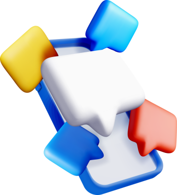 Renkli 3D Konuşma Baloncukları ve Akıllı Telefon Tasarımı