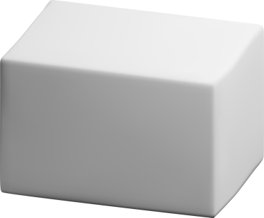 Beyaz Perspektif Görünümünde Basit 3B Şekil