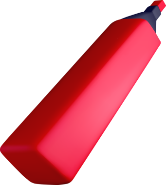 Eşsiz Tasarımlı 3 Boyutlu Kırmızı Kalem