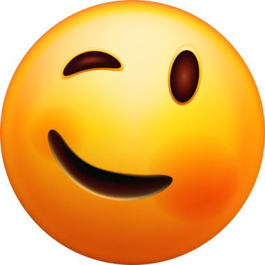 3D Göz Kırpan Gülen Yüz Sevinç İfade Eden