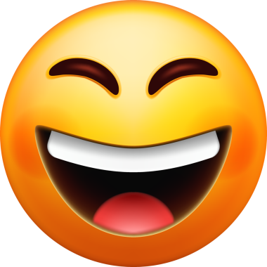 Neşeli 3D Gülümseyen Duygu İfadesi