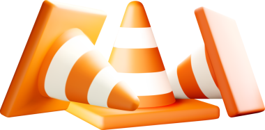 Güvenlik Bilinci İçin Parlak Üç Boyutlu Trafik Konileri