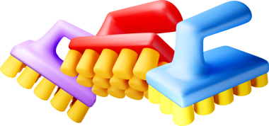 Tüm Yüzeyler için Renkli 3B Temizleme Araçları