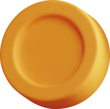 Pürüzsüz Sarı Dairesel Nesnenin 3 Boyutlu Hazırlaması