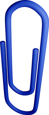 Ofis Kullanımı için 3B Mavi Kağıt Kıskacı Tasarımı
