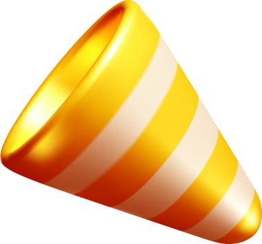 Çizgili Desenli 3B Koni ŞekliName