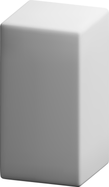 Düz Beyaz Renkli Minimalist 3D Küp