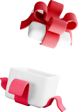 Kırmızı Kurdele Tasarımlı Zarif 3B Hediye Kutusu