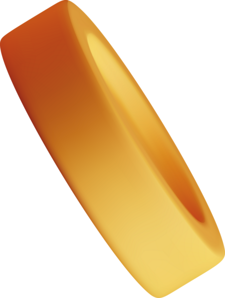 Parlak 3D Turuncu Soyut Şekil Tasarımı