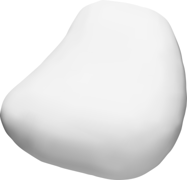 Organik Eğrilerle Pürüzsüz 3B Beyaz Şekil