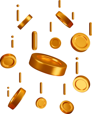 Dinamik Düzenlemede 3D Yüzen Altın Paralar