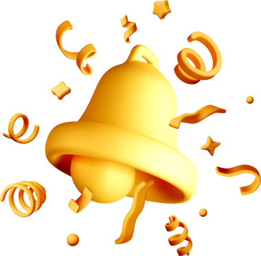 Üç Boyutlu Altın Zil ve Şenlik Süslemeleri