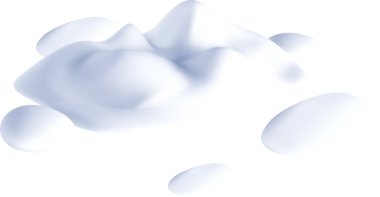 Düz Eğrili 3B Soyut Beyaz Şekiller