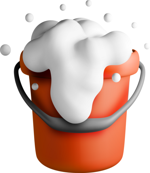 Köpük Effvescence ile 3B Temizleme Kovası