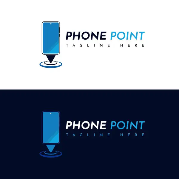 Λογότυπο Τηλεφωνικού Σημείου Vector Handphone Pin Point Και Εικονίδιο Τοποθεσίας — Διανυσματικό Αρχείο