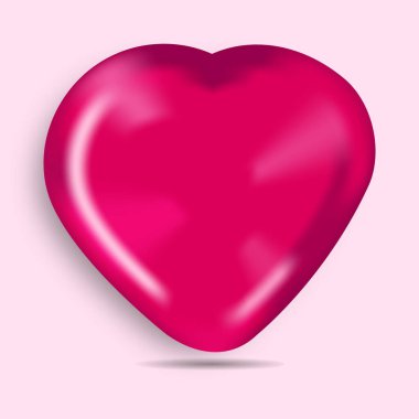 realistic 3D heart ornament