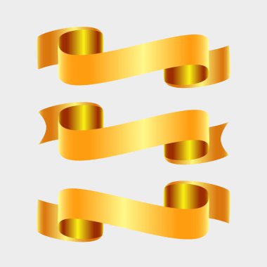 vektör illüstrasyon set kurdele pankartları