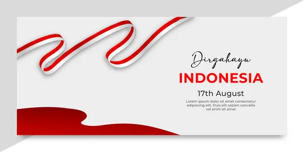 Templat Hari Kemerdekaan Indonesia - Stok Vektor