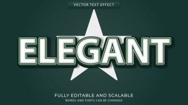 Yıldız süsü ve soyut arkaplan ile zarif temalı düzenlenebilir metin efekti