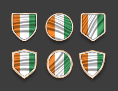 Çeşitli çerçeve şekilli bayraklar