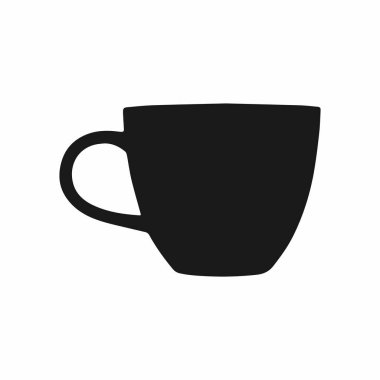 Zarif Siyah ve Beyaz İçecek Cam Vektörü