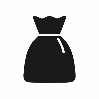 Siyah Siluet Torbalı Minimalist Biçim