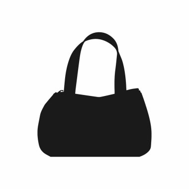 Siyah Siluet Torbalı Minimalist Biçim