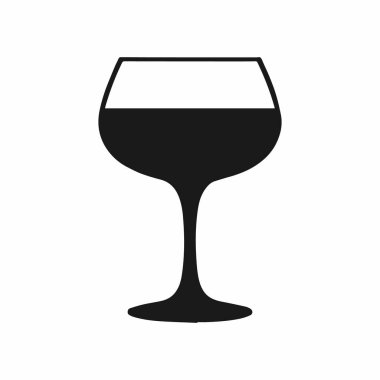 Zarif Siyah ve Beyaz İçecek Cam Vektörü