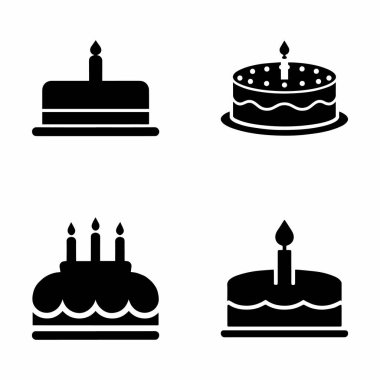 Kutlama ve Şenlik İçin Çeşitli Doğum Günü Pasta Simgeleri